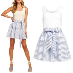 Ramy Brook Moxie Combo Embellished Mini Dress Medium NWT